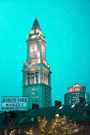 Boston City Skyline at Night
