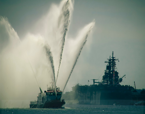The Fire Boat and the Air Craft Carrier