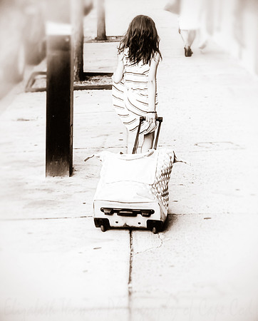 Little Girl Running Away in Boston