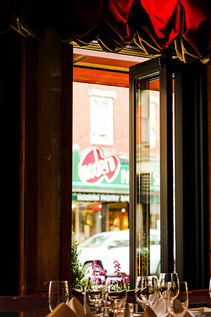 A Window's View of Modern Pastry, North End, Boston, Massachusetts