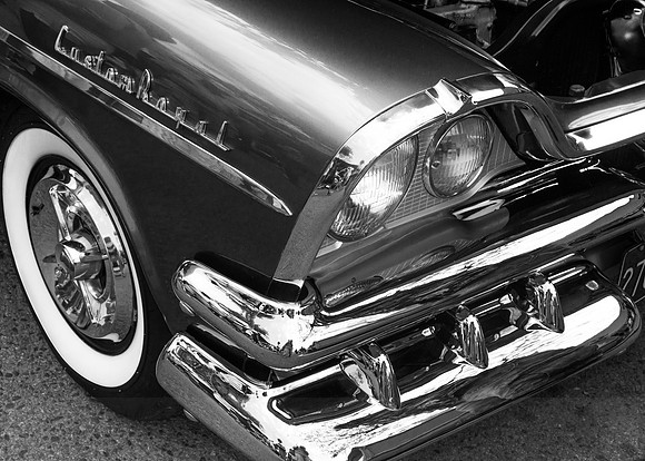 Classic Dodge Custom Royal in Black and White