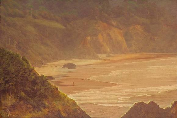 Oregon Coastline and view of Pacific Ocean