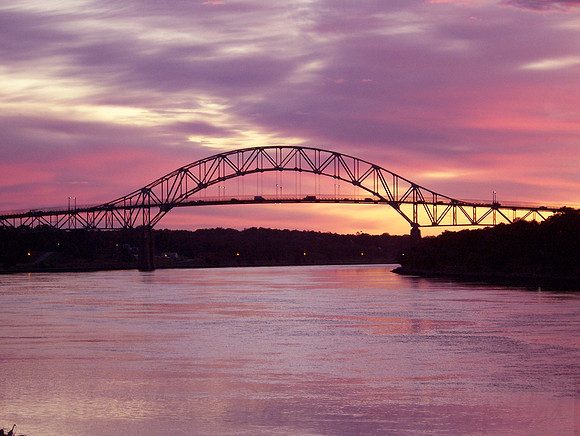 Pink Sunrise at Sagamore Bridge